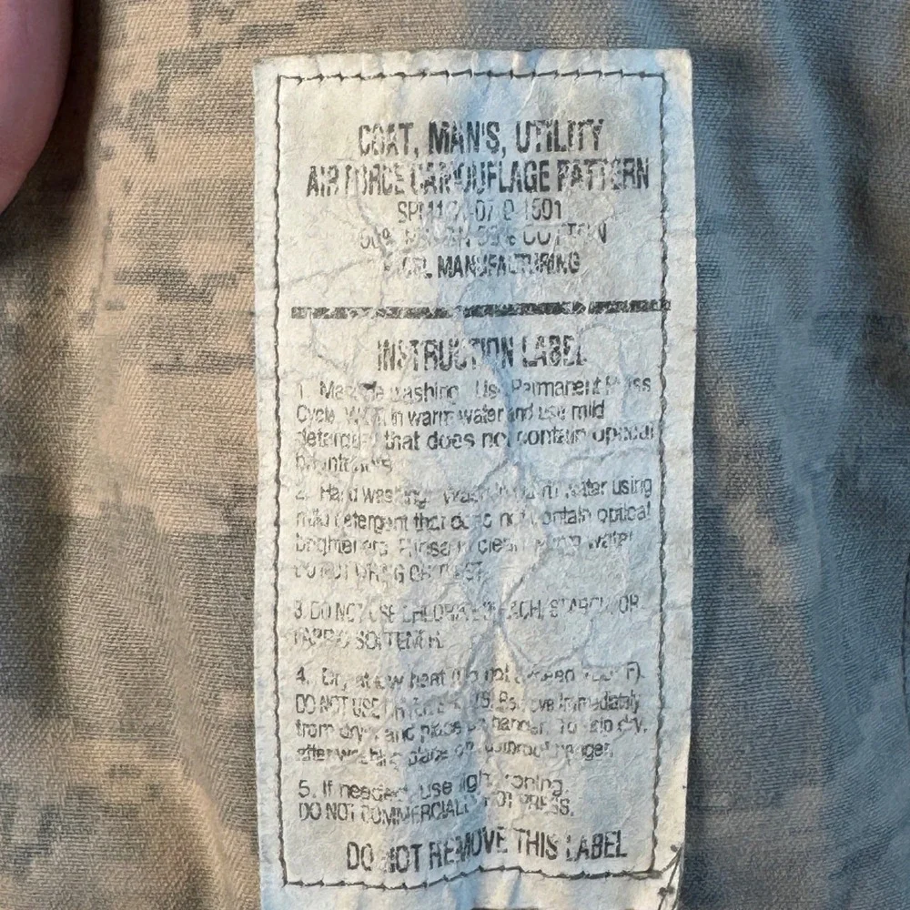 US Air Force‎ Utility Jacket Digital Tiger Stripe Camo Military Coat Mens M DSCP